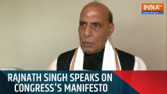Defence Minister Rajnath Singh's no holds barred attack against Congress manifesto | India TV News