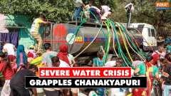 Delhi: Severe water crisis grapples Delhi&rsquo;s Chanakyapuri, locals queue up for water