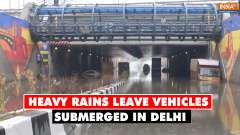 Waterlogged in Delhi: Vehicles submerged at Delhi's Moolchand underpass after incessant rainfall