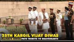 25th Kargil Vijay Diwas: Defence Minister Rajnath Singh pays tribute to Bravehearts