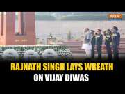 Vijay Diwas 2024: Defence Minister Rajnath Singh Lays Wreath at National War Memorial