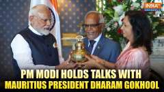 PM Modi and Mauritius President Dharam Gokhool Hold Bilateral Meeting