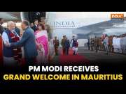 PM Modi Receives Grand Welcome In Mauritius With 200 Dignitaries and Guard Of Honour