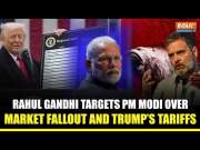 Rahul Gandhi Targets PM Modi: Blames Government For Market Crash Amid Trump's Tariffs