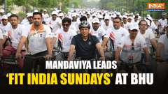 Varanasi: Sports Minister Mandaviya Promotes Fitness at BHU With 'Fit India Sundays On Cycle&rsquo;