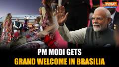 PM Modi Lands In Brasilia After BRICS Summit, Gets Grand Welcome At The Airport