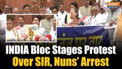 Sonia, Priyanka Gandhi Join INDIA Bloc Protest Against BJP Govt, SIR