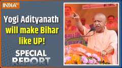 Bihar Assembly Elections : Yogi shows bulldozer to 'Osama'