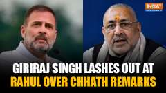 Giriraj Singh Slams Rahul Gandhi Over Chhath Remarks, Says "Habit of Dancing Runs in His Family"