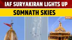 Somnath Amrit Mahotsav: PM Modi Watches IAF Surya Kiran Aerobatic Show at Somnath