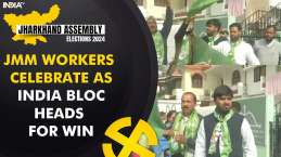 Jharkhand poll results: JMM workers celebrate as INDIA bloc heads for win