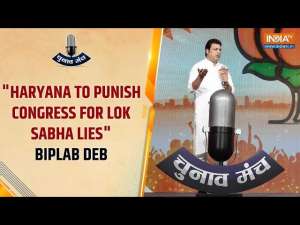 India TV Chunav Manch: Haryana to teach Congress a lesson for lies fed during LS Polls | Biplab Deb