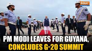 PM Modi visits Guyana: PM Modi emplanes for Guyana's Georgetown after concluding G20 Summit