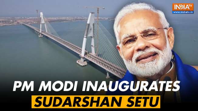 PM Modi Inaugurates India's Longest Cable-stayed Bridge Sudarshan Setu ...