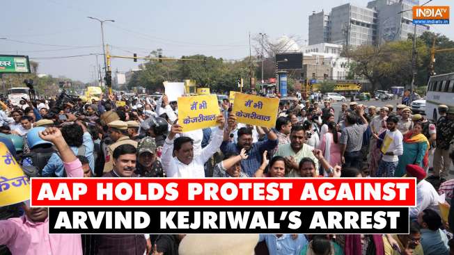 AAP holds nationwide protest against Delhi CM Arvind Kejriwal