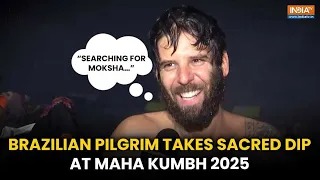 Mahakumbh 2025: Brazilian pilgrim takes sacred dip at Maha Kumbh 2025