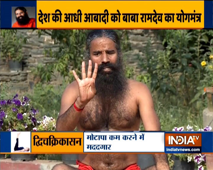 EXCLUSIVE  Yoga For Weight Loss: Lose 1 kg in 24 hours, Swami Ramdev shows  how – India TV