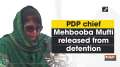 PDP chief Mehbooba Mufti released from detention
