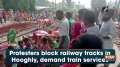 Protesters block railway tracks in Hooghly, demand train services