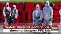 Watch: Students perform 'Garba' donning designer PPE kits