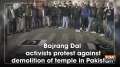 Bajrang Dal activists protest against demolition of temple in Pakistan