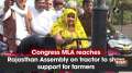 Congress MLA reaches Rajasthan Assembly on tractor to show support for farmers