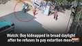 Watch: Boy kidnapped in broad daylight after he refuses to pay extortion money