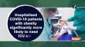 Hospitalised COVID-19 patients with obesity significantly more likely to need ICU care