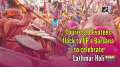Tourists, devotees flock to UP's Barsana to celebrate Lathmar Holi