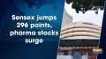 Sensex jumps 296 points, pharma stocks surge