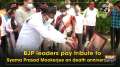 BJP leaders pay tribute to Syama Prasad Mookerjee on death anniversary