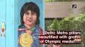 Delhi: Metro pillars beautified with graffiti of Olympic medalists	