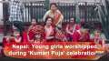 Nepal: Young girls worshipped during 'Kumari Puja' celebrations