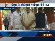 Bihar: PM Modi pays tribute to Mahatma Gandhi in Motihari, will address event shortly