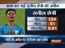 Skipper Sunil Chhetri scores twice in 100th game as India crush Kenya 3-0