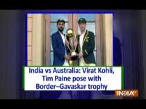 India vs Australia: Virat Kohli, Tim Paine pose with Border-Gavaskar trophy