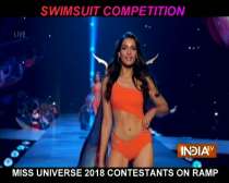 Miss Universe 2018 contestants walk the ramp during swimsuit round