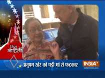 Watch Anupam Kher’s mother scold the actor for losing weight