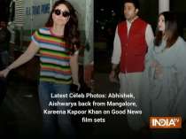In Pics: Abhishek, Aishwarya back from Mangalore, Kareena Kapoor Khan on Good News film sets