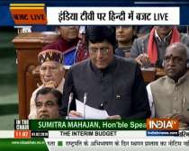 #BudgetWithIndiaTV | Acting Finance Minister Piyush Goyal presents Budget in Parliament