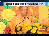 UP CM Yogi Adityanath interacts with the students in Lucknow