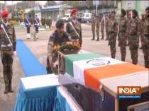 Tribute paid to Army Major, martyred while trying to diffuse the IED along LoC