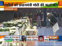 Pulwama Attack: Mortal remains of martyred jawans brought to Delhi, PM Modi pays tribute