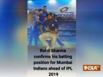 Rohit Sharma confirms his batting position for Mumbai Indians ahead of IPL 2019