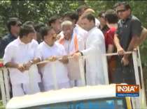 Rahul Gandhi holds a roadshow ahead of filing his nomination from Wayanad