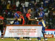 IPL 2019, MI vs RCB: Hardik Pandya cameo renders Bangalore