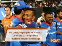 IPL 2019, Highlights KKR vs DC: Dhawan, Pant keep cool as Delhi overcome Russell challenge