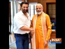 Actor and BJP candidate from Gurdaspur Sunny Deol meets PM Narendra Modi