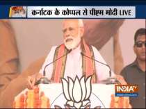 PM Modi addresses a rally in Koppal, Karnataka