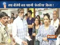 General election, Phase 4: Hema Malini, Amitabh Bachchan,Aishwarya Rai exercise their voting right in Mumbai